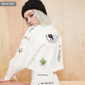 SOLD HAPPY PRIDE! REDUCED Dolls Kill Jean Jacket “Drawn To You”